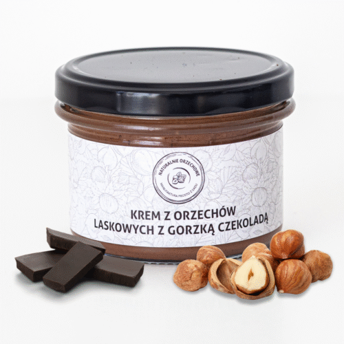 Krem z orzechów laskowych z gorzką czekoladą (180g)