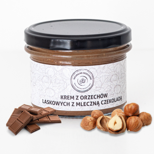 Krem z orzechów laskowych z mleczną czekoladą (180g)
