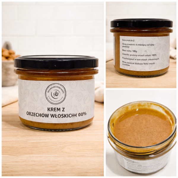 Krem z orzechów włoskich 100% – naturalne masło orzechowe bez dodatków (180 g)